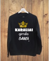 Džemperis su užrašu Karaliai gimsta...įrašyk savo mėnesį!