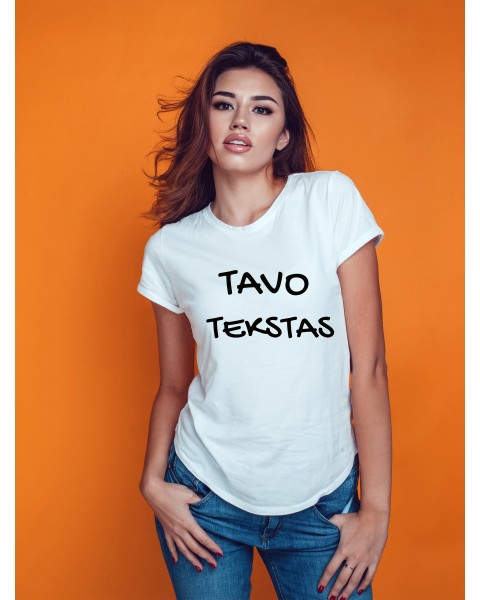 Įliemenuoti marškinėliai + TAVO UŽRAŠAS