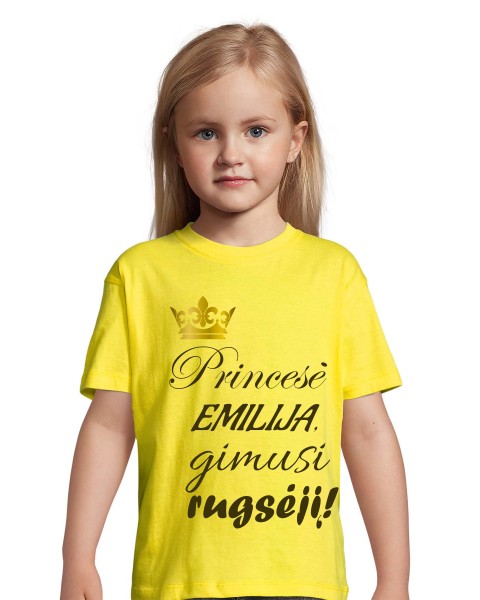 Marškinėliai PRINCESĖ EMILIJA, GIMUSI RUGSĖJĮ