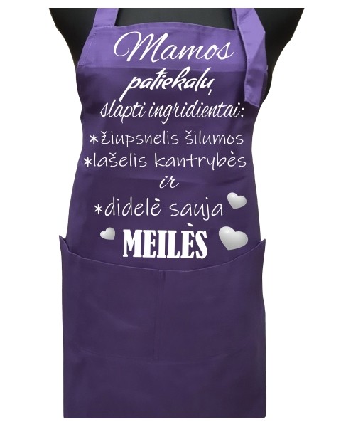 Prijuostė su meile gaminančiai Mamai